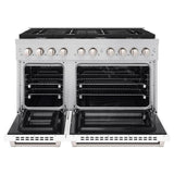 48 in. 6.7 cu. ft. Paramount Double Oven Dual Fuel Range with 8 Burner Gas Cooktop - (SDRWM48) -