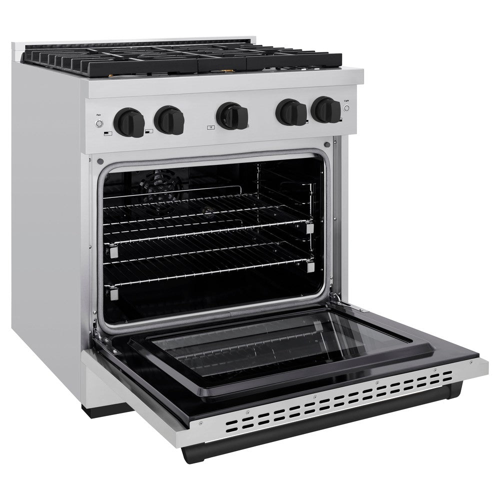Autograph Edition 30 in. 4.2 cu. ft. Paramount Dual Fuel Range with 4 Burner Gas Cooktop - (SDRZ30MB) -