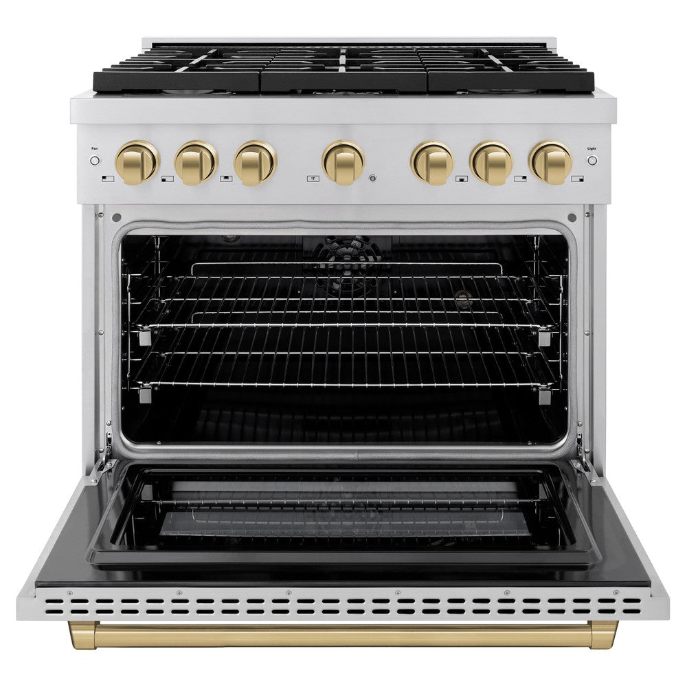 Autograph Edition 36 in. 5.2 cu. ft. Paramount Dual Fuel Range with 6 Burner Gas Cooktop - (SDRZ36CB) -