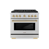 Autograph Edition 36 in. 5.2 cu. ft. Paramount Dual Fuel Range with 6 Burner Gas Cooktop - (SDRZ36G) -