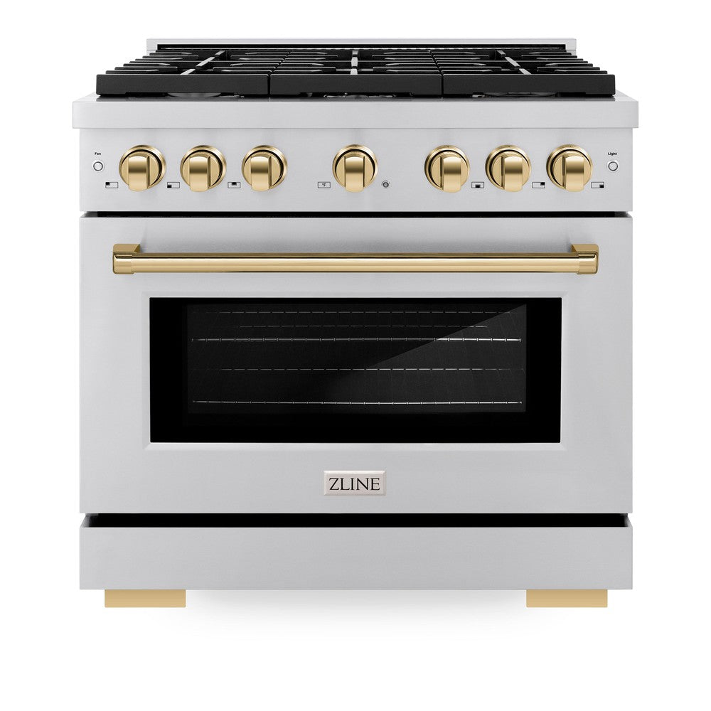 Autograph Edition 36 in. 5.2 cu. ft. Paramount Dual Fuel Range with 6 Burner Gas Cooktop - (SDRZ36G) -