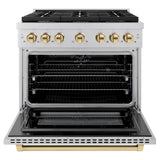 Autograph Edition 36 in. 5.2 cu. ft. Paramount Dual Fuel Range with 6 Burner Gas Cooktop - (SDRZ36G) -