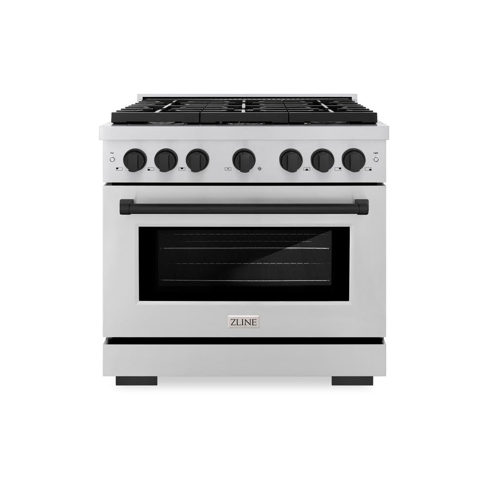Autograph Edition 36 in. 5.2 cu. ft. Paramount Dual Fuel Range with 6 Burner Gas Cooktop - (SDRZ36MB) -