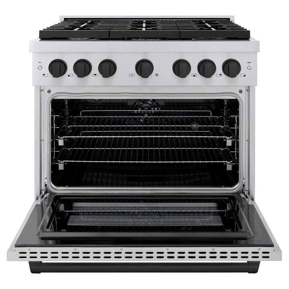 Autograph Edition 36 in. 5.2 cu. ft. Paramount Dual Fuel Range with 6 Burner Gas Cooktop - (SDRZ36MB) -