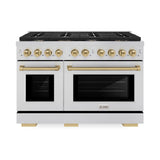 Autograph Edition 48 in. 6.7 cu. ft. Paramount Double Oven Dual Fuel Range with 8 Burner Gas Cooktop - (SDRZ48CB) -