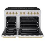 Autograph Edition 48 in. 6.7 cu. ft. Paramount Double Oven Dual Fuel Range with 8 Burner Gas Cooktop - (SDRZ48CB) -