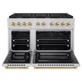 Autograph Edition 48 in. 6.7 cu. ft. Paramount Double Oven Dual Fuel Range with 8 Burner Gas Cooktop - (SDRZ48G) -
