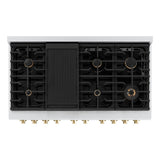 Autograph Edition 48 in. 6.7 cu. ft. Paramount Double Oven Dual Fuel Range with 8 Burner Gas Cooktop - (SDRZ48G) -