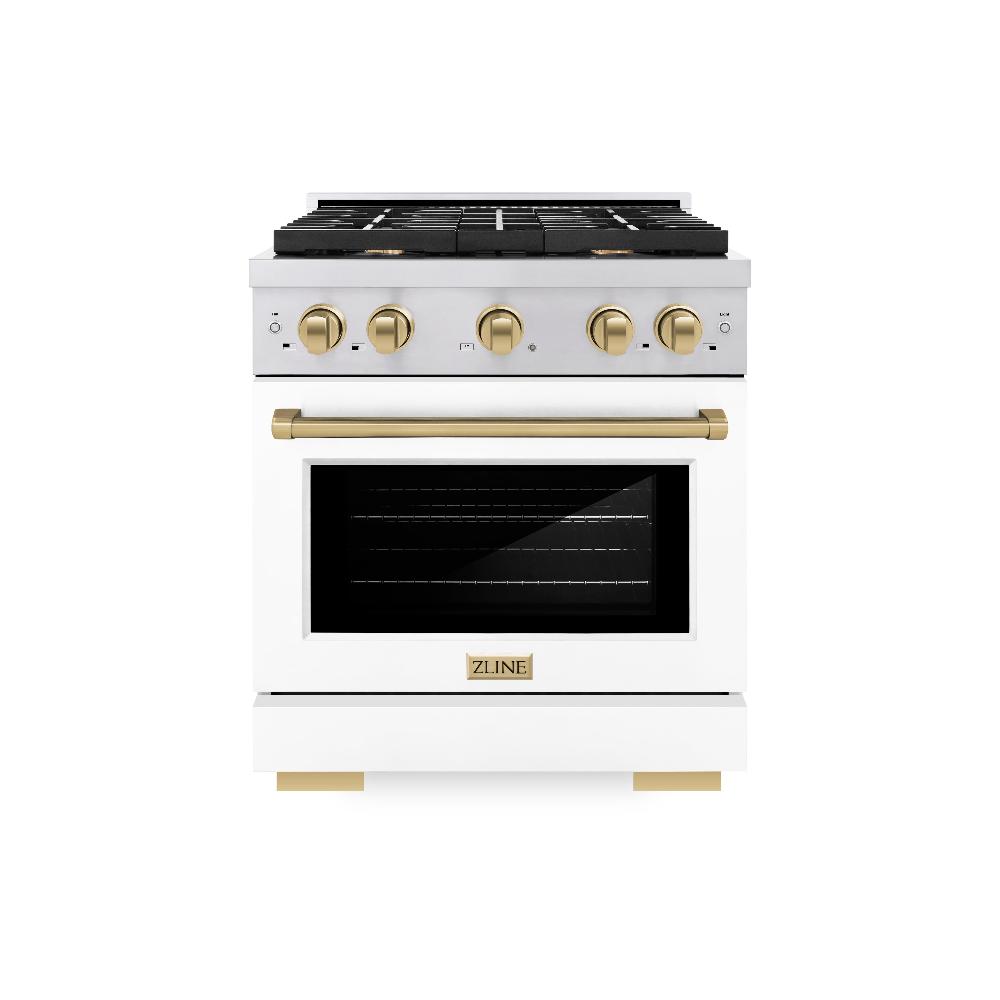 Autograph Edition 30 in. 4.2 cu. ft. Paramount Dual Fuel Range with 4 Burner Gas Cooktop - (SDRZWM30CB) -
