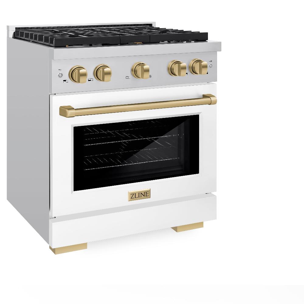 Autograph Edition 30 in. 4.2 cu. ft. Paramount Dual Fuel Range with 4 Burner Gas Cooktop - (SDRZWM30CB) -