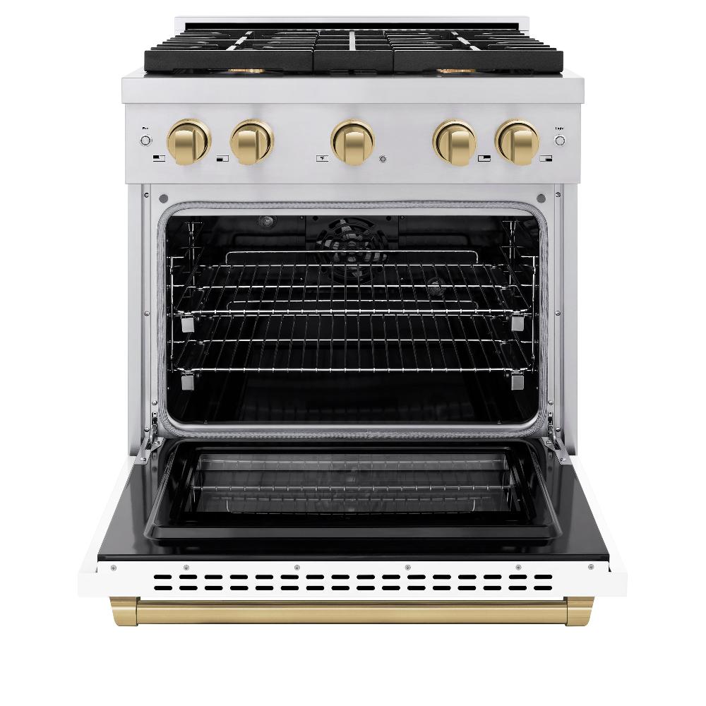 Autograph Edition 30 in. 4.2 cu. ft. Paramount Dual Fuel Range with 4 Burner Gas Cooktop - (SDRZWM30CB) -