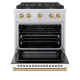 Autograph Edition 30 in. 4.2 cu. ft. Paramount Dual Fuel Range with 4 Burner Gas Cooktop - (SDRZWM30CB) -