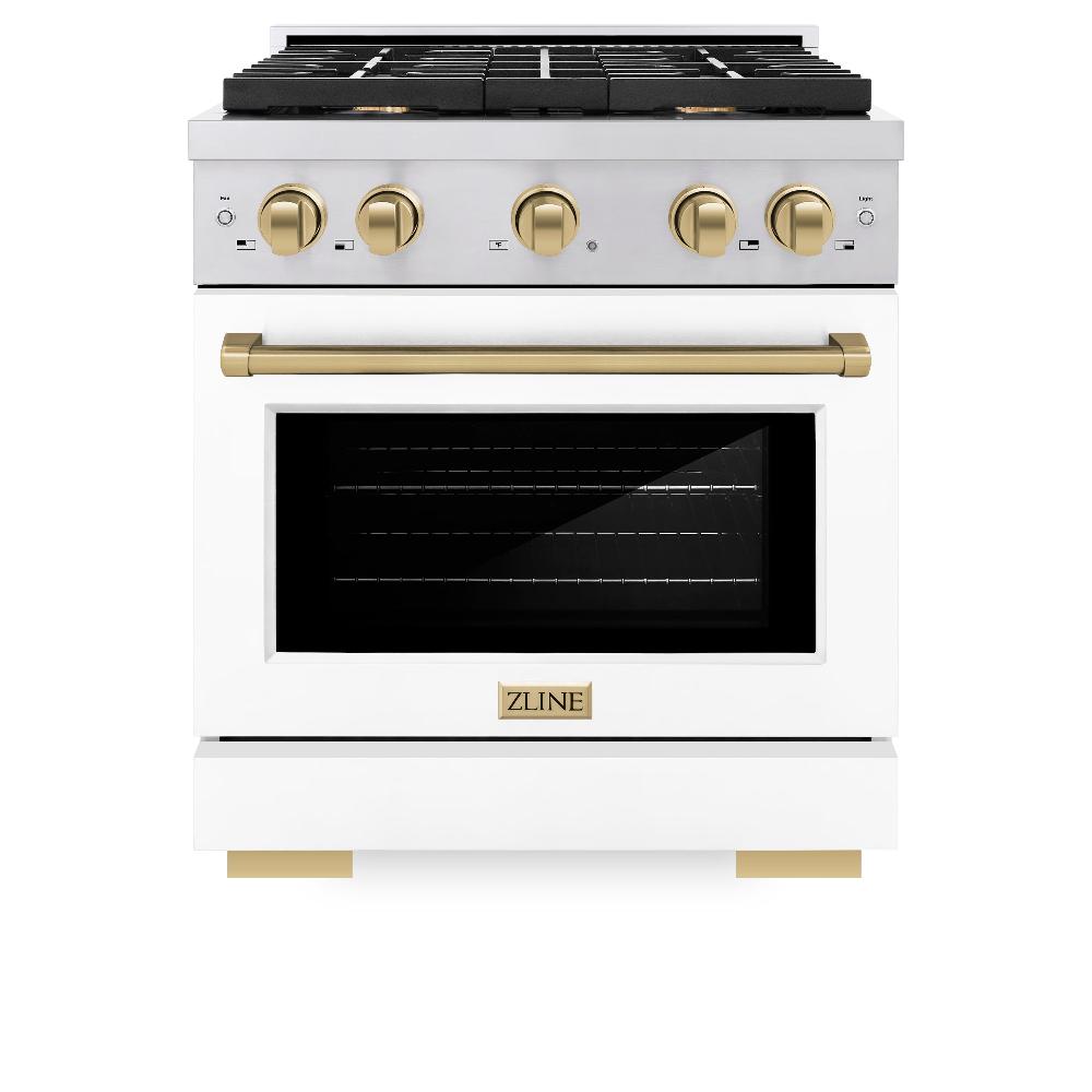 Autograph Edition 30 in. 4.2 cu. ft. Paramount Dual Fuel Range with 4 Burner Gas Cooktop - (SDRZWM30CB) -