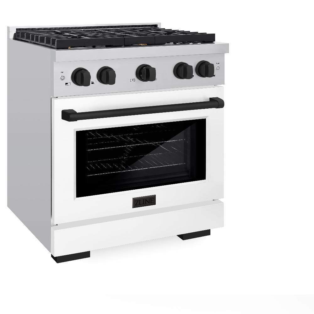 Autograph Edition 30 in. 4.2 cu. ft. Paramount Dual Fuel Range with 4 Burner Gas Cooktop - (SDRZWM30MB) -