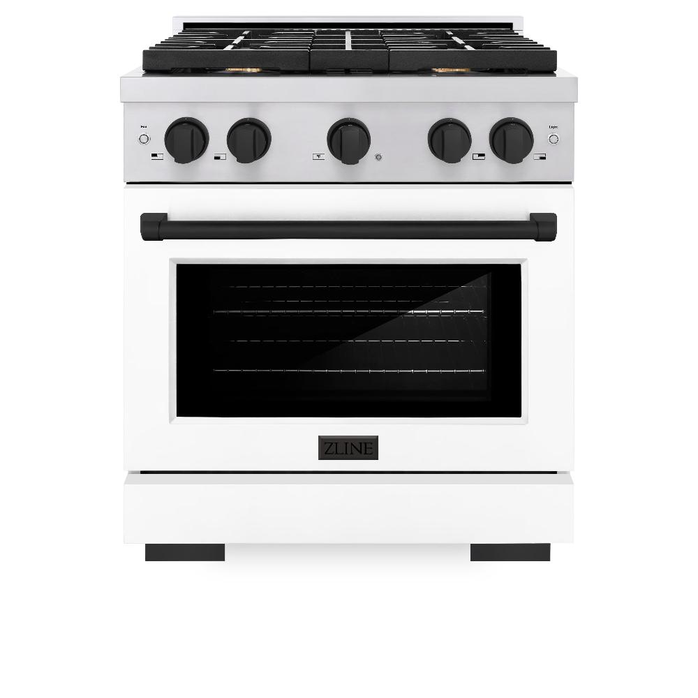 Autograph Edition 30 in. 4.2 cu. ft. Paramount Dual Fuel Range with 4 Burner Gas Cooktop - (SDRZWM30MB) -