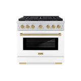 Autograph Edition 36 in. 5.2 cu. ft. Paramount Dual Fuel Range with 6 Burner Gas Cooktop - (SDRZWM36CB) -