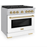 Autograph Edition 36 in. 5.2 cu. ft. Paramount Dual Fuel Range with 6 Burner Gas Cooktop - (SDRZWM36CB) -