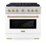Autograph Edition 36 in. 5.2 cu. ft. Paramount Dual Fuel Range with 6 Burner Gas Cooktop - (SDRZWM36CB) -