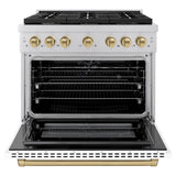 Autograph Edition 36 in. 5.2 cu. ft. Paramount Dual Fuel Range with 6 Burner Gas Cooktop - (SDRZWM36CB) -