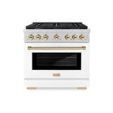 Autograph Edition 36 in. 5.2 cu. ft. Paramount Dual Fuel Range with 6 Burner Gas Cooktop - (SDRZWM36G) -