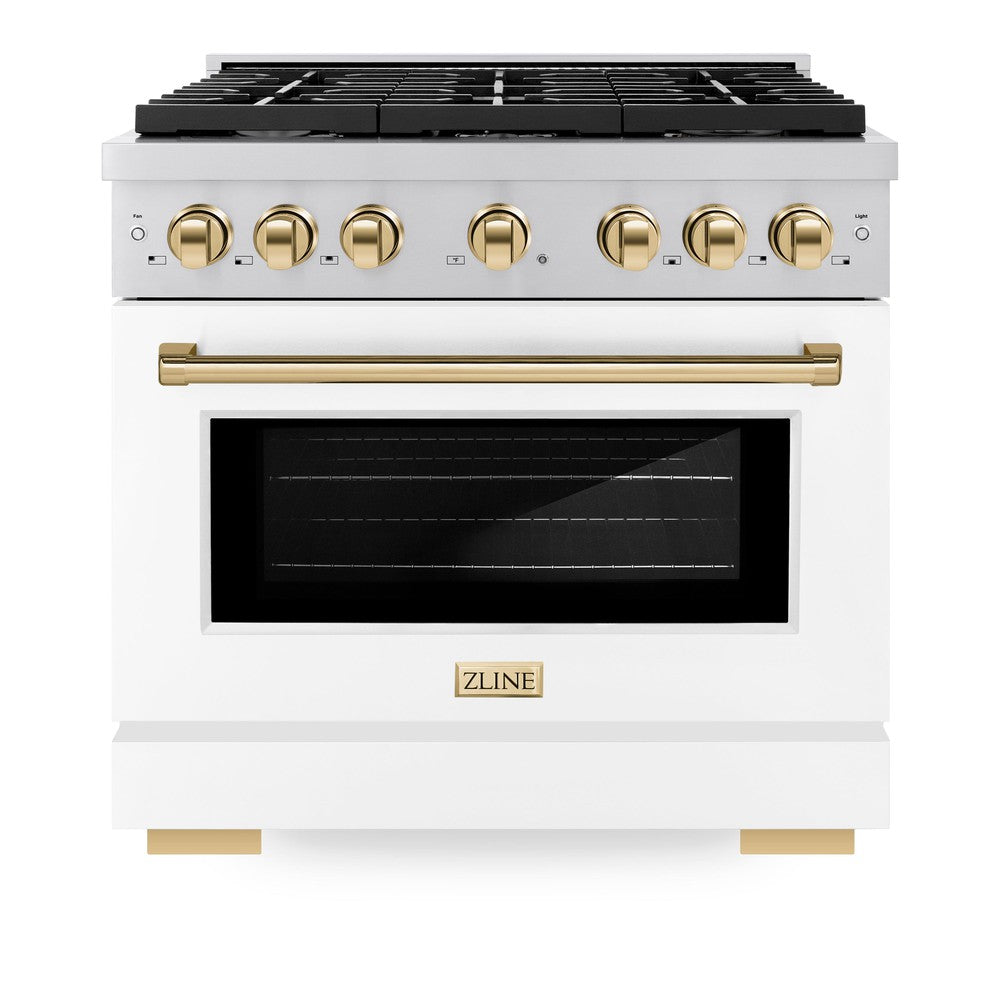 Autograph Edition 36 in. 5.2 cu. ft. Paramount Dual Fuel Range with 6 Burner Gas Cooktop - (SDRZWM36G) -