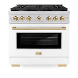 Autograph Edition 36 in. 5.2 cu. ft. Paramount Dual Fuel Range with 6 Burner Gas Cooktop - (SDRZWM36G) -