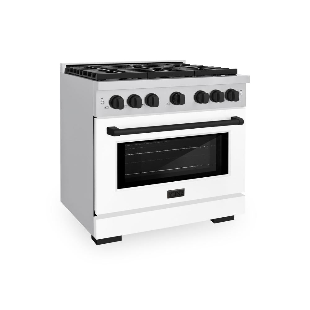 Autograph Edition 36 in. 5.2 cu. ft. Paramount Dual Fuel Range with 6 Burner Gas Cooktop - (SDRZWM36MB) -