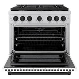 Autograph Edition 36 in. 5.2 cu. ft. Paramount Dual Fuel Range with 6 Burner Gas Cooktop - (SDRZWM36MB) -