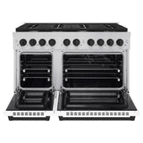 Autograph Edition 48 in. 6.7 cu. ft. Paramount Double Oven Dual Fuel Range with 8 Burner Gas Cooktop - (SDRZWM48MB) -