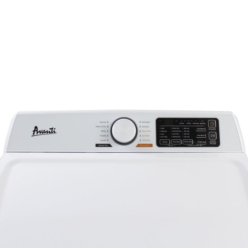 6.7 cu. ft. Front Load Electric Dryer - (SED67D0W) - AVANTI