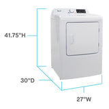 6.7 cu. ft. Front Load Electric Dryer - (SED67D0W) - AVANTI