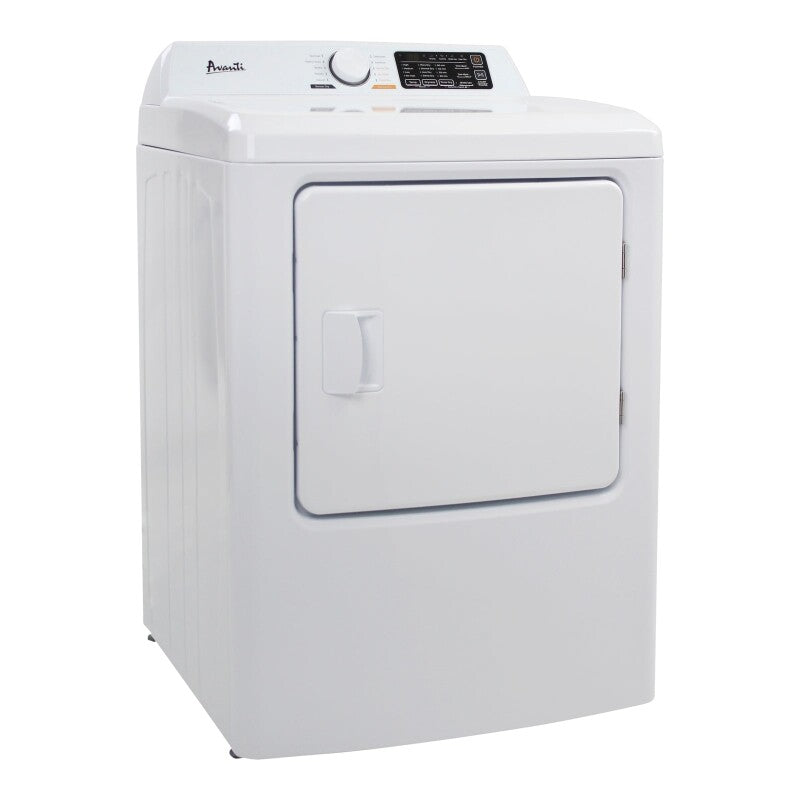 7.0 Cu. Ft. Electric Clothes Dryer/ Eight Drying Cycles / Aluminum Coated Drum / Reversible Door - (SED70D0W) - AVANTI