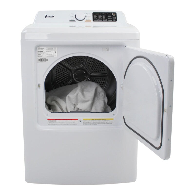 7.0 Cu. Ft. Gas Clothes Dryer/ Eight Drying Cycles / Aluminum Coated Drum / Reversible Door - (SGD70D0WG) - AVANTI