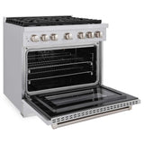 SGR36- Zline 36 in. 6 Burner Freestanding Gas Range with Convection Gas Oven in Stainless Steel - (SGR36)