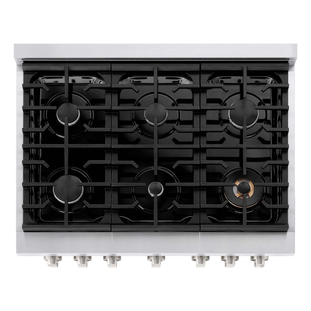 SGR36- Zline 36 in. 6 Burner Freestanding Gas Range with Convection Gas Oven in Stainless Steel - (SGR36)