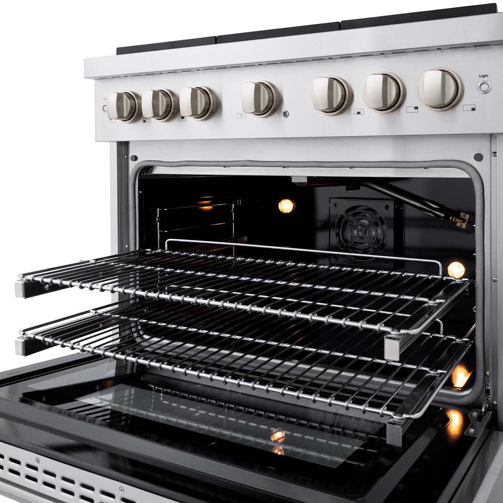 SGR36- Zline 36 in. 6 Burner Freestanding Gas Range with Convection Gas Oven in Stainless Steel - (SGR36)