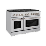 ZLINE KITCHEN & BATH Paramount 48-Inches 8 burners 4.2-Cu. Feet / 2.5-Cu. Feet Convection Oven Freestanding Double Oven Gas Range ( Stainless Steel ) - (SGR48)