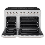 ZLINE KITCHEN & BATH Paramount 48-Inches 8 burners 4.2-Cu. Feet / 2.5-Cu. Feet Convection Oven Freestanding Double Oven Gas Range ( Stainless Steel ) - (SGR48)