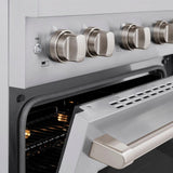 30in. 4.2 cu. ft. Gas Range with Convection Gas Oven in Stainless Steel with 4 Brass Burners - (SGRBR30) -