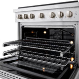 36in. 5.2 cu. ft. Gas Range with Convection Gas Oven in Stainless Steel with 6 Brass Burners - (SGRBR36) -