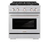30in. 4.2 cu. ft. 4 Burner Gas Range with Convection Gas Oven in DuraSnow Stainless Steel - (SGRS30) -