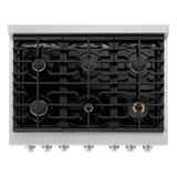 36in. 5.2 cu. ft. 6 Burner Gas Range with Convection Gas Oven in DuraSnow Stainless Steel - (SGRS36) -