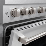 36in. 5.2 cu. ft. Gas Range with Convection Gas Oven in DuraSnow Stainless Steel with 6 Brass Burners - (SGRSBR36) -