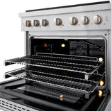 36in. 5.2 cu. ft. Gas Range with Convection Gas Oven in DuraSnow Stainless Steel with 6 Brass Burners - (SGRSBR36) -