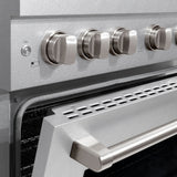 48in. 6.7 cu. ft. Double Oven Gas Range in DuraSnow Stainless Steel with 8 Brass Burners - (SGRSBR48) -