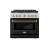 Autograph Edition 36 in. 5.2 cu. ft. 6 Burner Gas Range with Convection Gas Oven in DuraSnow® - (SGRSZBLM36CB) -