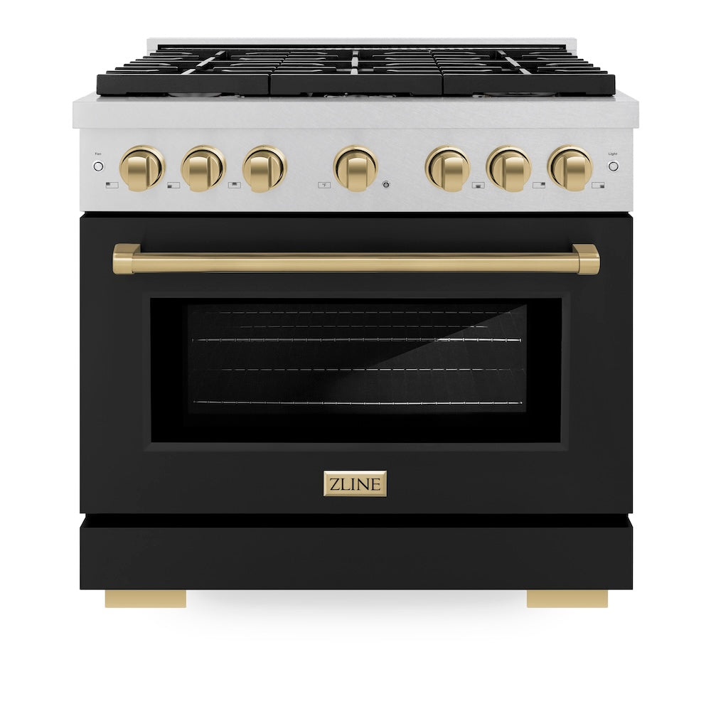 Autograph Edition 36 in. 5.2 cu. ft. 6 Burner Gas Range with Convection Gas Oven in DuraSnow® - (SGRSZBLM36CB) -