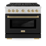 Autograph Edition 36 in. 5.2 cu. ft. 6 Burner Gas Range with Convection Gas Oven in DuraSnow® - (SGRSZBLM36CB) -