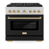 Autograph Edition 36 in. 5.2 cu. ft. 6 Burner Gas Range with Convection Gas Oven in DuraSnow® - (SGRSZBLM36G) -