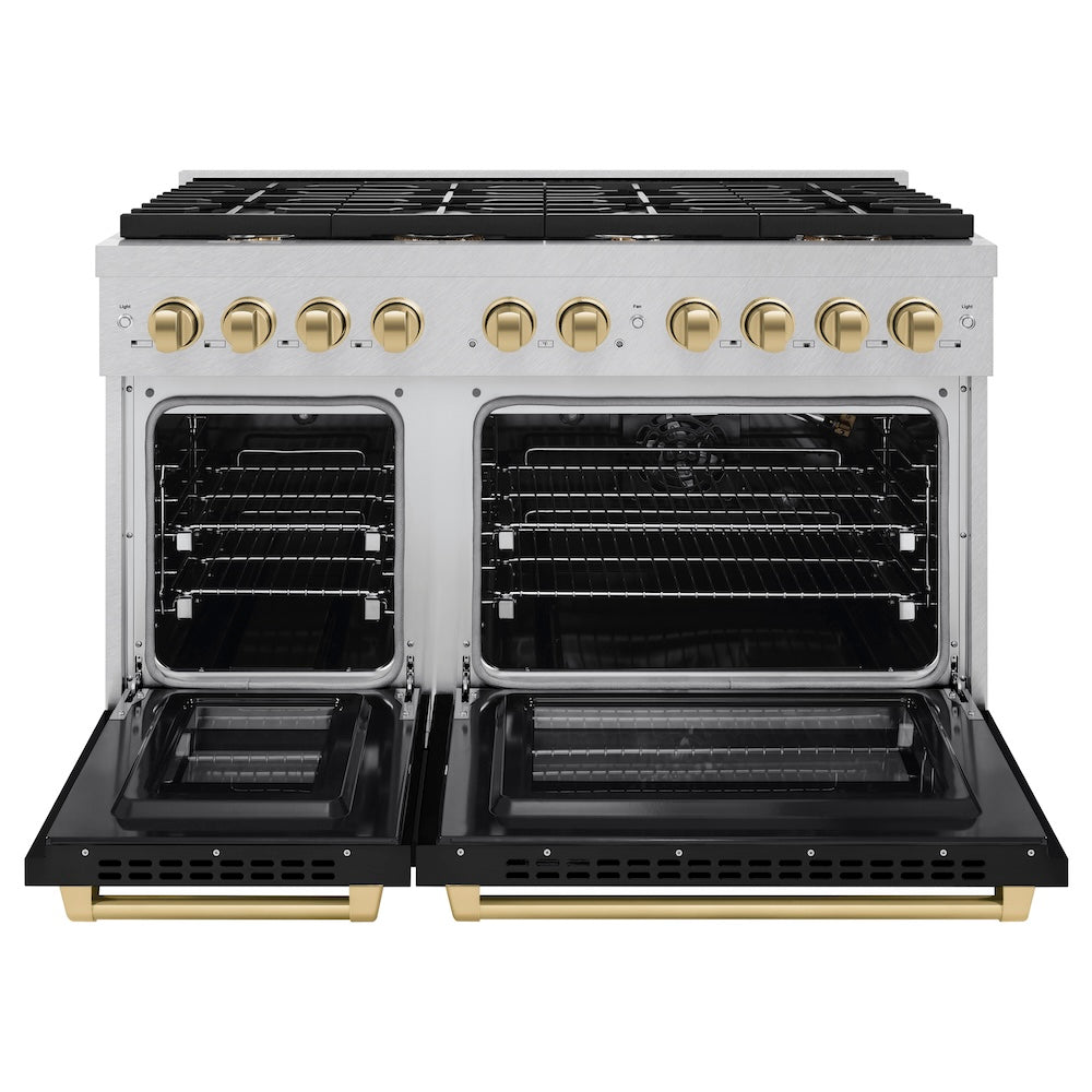 Autograph Edition 48 in. 6.7 cu. ft. 8 Burner Double Oven Gas Range in DuraSnow® - (SGRSZBLM48CB) -